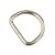 Geschweißter D-Ring 20x14x3 mm - vernickelt Geschweißter D-Ring 20x14x3 mm - vernickelt