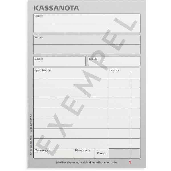 Quittung - A6 nummeriert