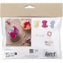 Mini DIY Kit Pompom, bunt, Ei