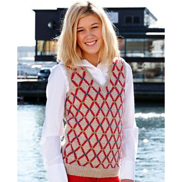 Strickanleitung - Muster gestrickter Pullunder und Cardigan