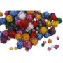 Pompons - leuchtende Farben - Glitzer - 300 g
