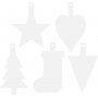 Pappfiguren - Weihnachtsdeko - wei - 5 x 20 Stk
