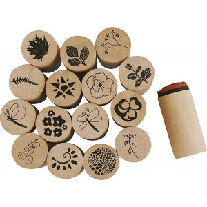 Deco Art Stempelset - Blumen und Blätter - 15-tlg Deco Art Stempelset - Blumen und Blätter - 15-tlg