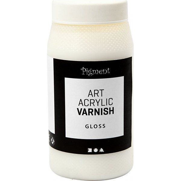 Art Acrylic Schlussfirnis - Glnzend transparent - Wei - 500 ml