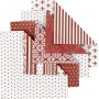 Origamipapier - rot/wei - 10 x 10 cm - 50 Blatt