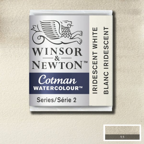 Aquarellfarbe - Cotman - 1/2 Tasse - schillerndes Wei
