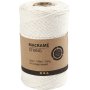 Makramee-Garn - gebrochenes Wei - 2 mm - 198 m