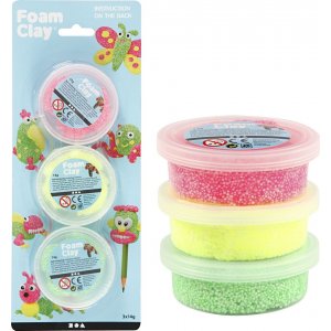 Foam Clay® - hellgrün - neonpink - neongelb - 3 x 14 g Foam Clay® - hellgrün - neonpink - neongelb - 3 x 14 g
