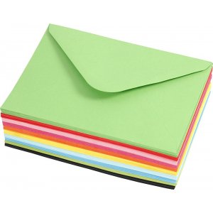 Umschlag - gemischte Farben - 11,5 x 16 cm - 10 x 10 Stk Umschlag - gemischte Farben - 11,5 x 16 cm - 10 x 10 Stk