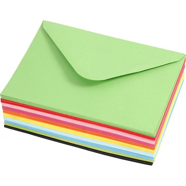 Umschlag - gemischte Farben - 11,5 x 16 cm - 10 x 10 Stk