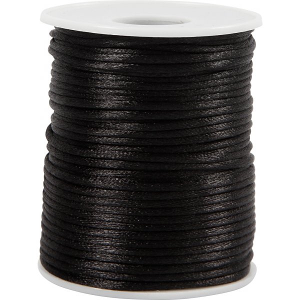 Satinschnur - Schwarz - 50 m