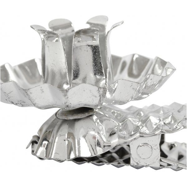 Lichtklammern - versilbert - 40 mm - 8 Stk