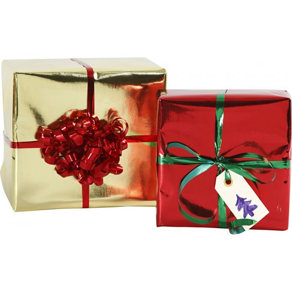 Geschenkpapier - Metallic-Rot - 100 m