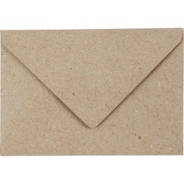 Recycelter Umschlag - Natur - 7,8 x 11,5 cm - 50 Stk
