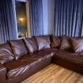 Kundenbild Polsterstoff Vinyl / Kunstleder Braun - 140 cm