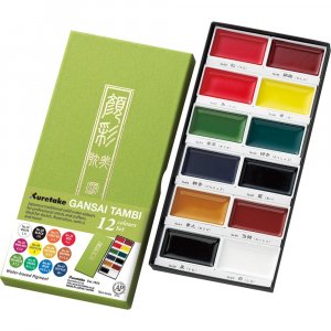 Aquarellfarbe Gansai Tambi 12 Farben - Set I Aquarellfarbe Gansai Tambi 12 Farben - Set I