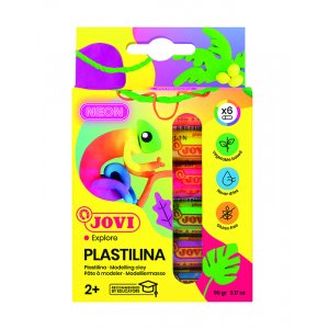 Ton - Jovi Plastilina - 6er-Pack in gemischten Neonfarben 15 g Ton - Jovi Plastilina - 6er-Pack in gemischten Neonfarben 15 g