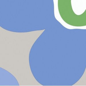 Wachstuch Große Blume - Meeresblau Wachstuch Große Blume - Meeresblau