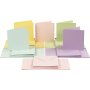 Karten und Umschlge - Pastellfarben 16 x 16 cm - 50 Sets