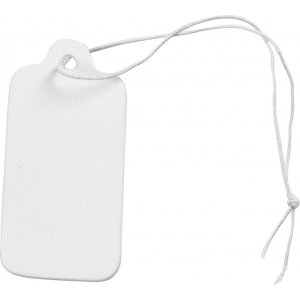 Etiketten aus stabilem Karton - 15 x 30 mm - weiß - 100 Stück Etiketten aus stabilem Karton - 15 x 30 mm - weiß - 100 Stück