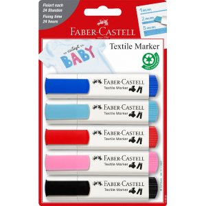 Textilmarker 5 Farben - Pastell Textilmarker 5 Farben - Pastell
