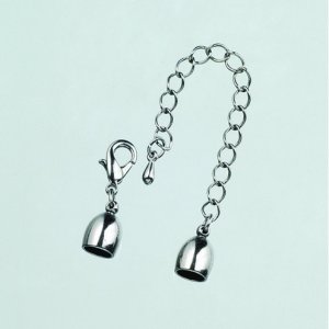 Endteil ø 6 mm - 15 Stück - Onyx mit Kette Endteil ø 6 mm - 15 Stück - Onyx mit Kette