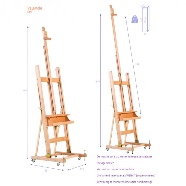 Staffelei - Studio H-Frame Nr. 36 - Valencia - KIT