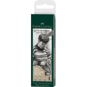 Zeichenstiftset - Faber-Castell - Pitt Artist - Farbe 273 - 4 Stifte Zeichenstiftset - Faber-Castell - Pitt Artist - Farbe 273 - 4 Stifte