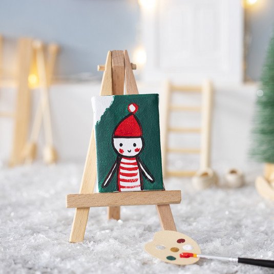 Weihnachtsmannzubehr - Tafel mit Staffelei