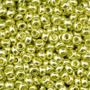 Rocailleperlen metallic - gold Rocailleperlen metallic - gold