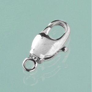Karabiner, drehbar 11 mm - versilbert Karabiner, drehbar 11 mm - versilbert