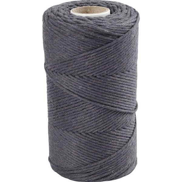 Makrameegarn - Grau - 2 mm - 198 m