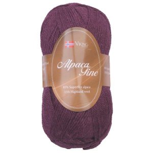 Wikingergarn Alpaka Fein 50g - Dunkellila (670) Wikingergarn Alpaka Fein 50g - Dunkellila (670)
