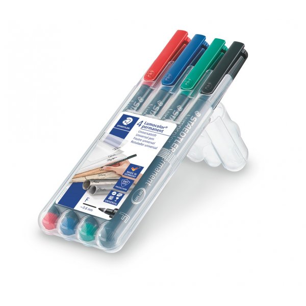 OH Pen Lumocolor Permanent 0,6 mm - 4 Stifte