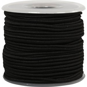 Gummiband 2 mm - Schwarz - 25 m Gummiband 2 mm - Schwarz - 25 m