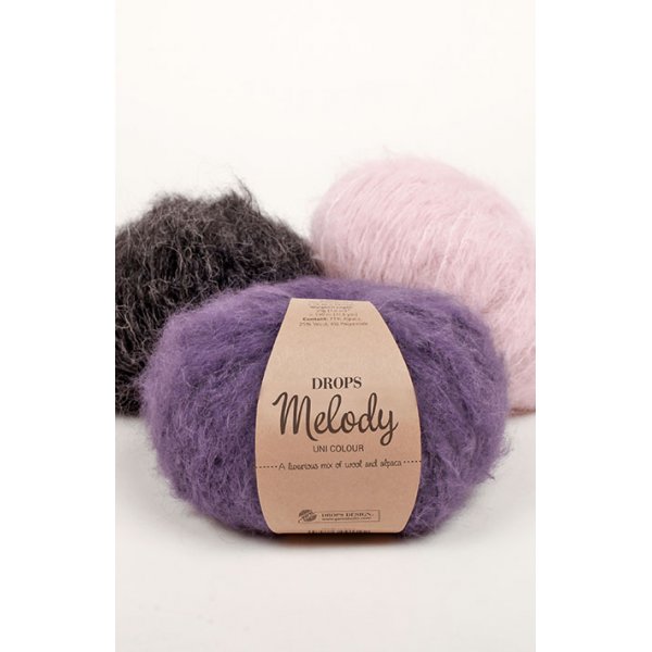 Drops Melody Garn - 50 g (Mohair-Effekt) Drops Melody Garn - 50 g (Mohair-Effekt)