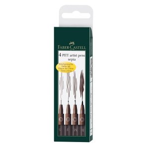 Zeichenstiftset PITT Artist Sepia - 4 Stifte Zeichenstiftset PITT Artist Sepia - 4 Stifte