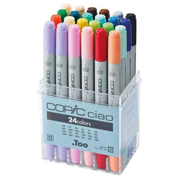 Copic Ciao Set - 24 Stifte - Grundfarben