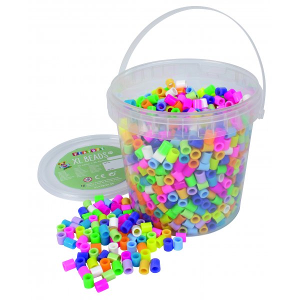 Pfeifenperlen XL - Pastell & Neon - 1400 Stk