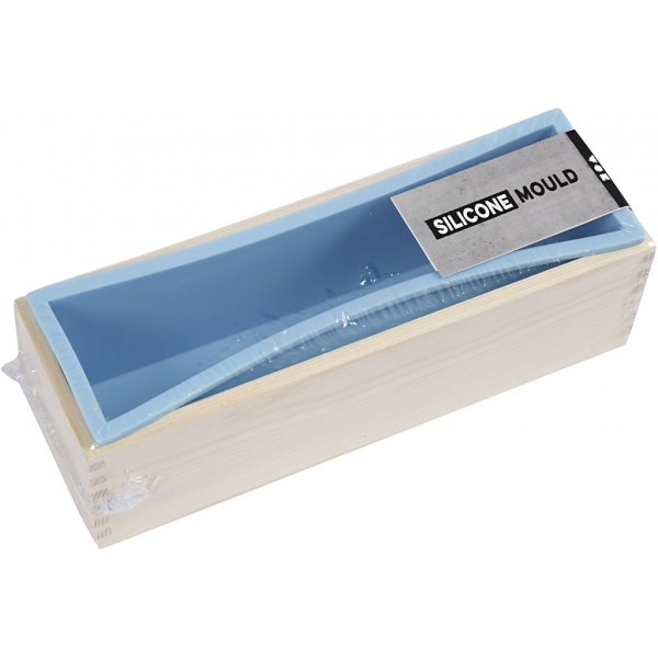 Silikonform in Holzkiste