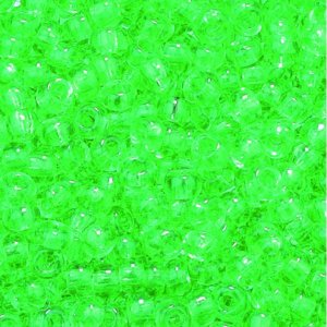 Rocailleperlen matt transparent ø 2,6 mm - grasgrün Rocailleperlen matt transparent ø 2,6 mm - grasgrün