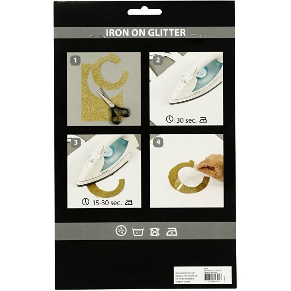 Bgelstoff - Silber - Glitzer - A5