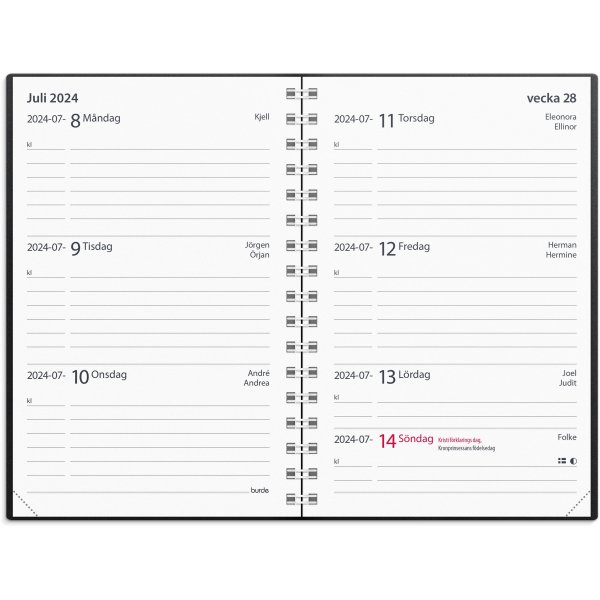 Kalender 24/25 - Kleines Studienjahr - Basic aus schwarzem Kunststoff Kalender 24/25 - Kleines Studienjahr - Basic aus schwarzem Kunststoff