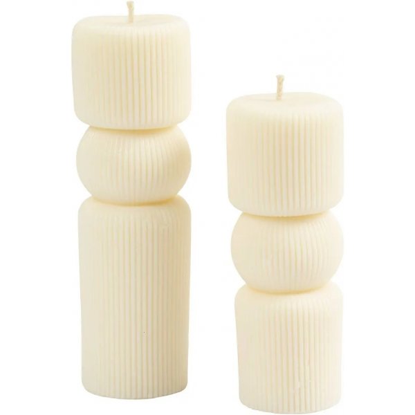 Silikonform - Geriffelter Zylinder mit Schleife