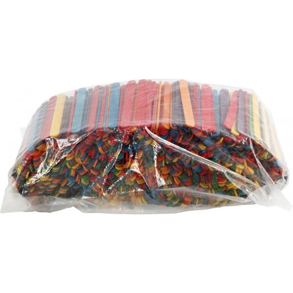 Holzstäbchen - gemischte Farben - 1000 Stk Holzstäbchen - gemischte Farben - 1000 Stk