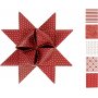 Sternstreifen - rot - wei - 18 cm - 40 Streifen