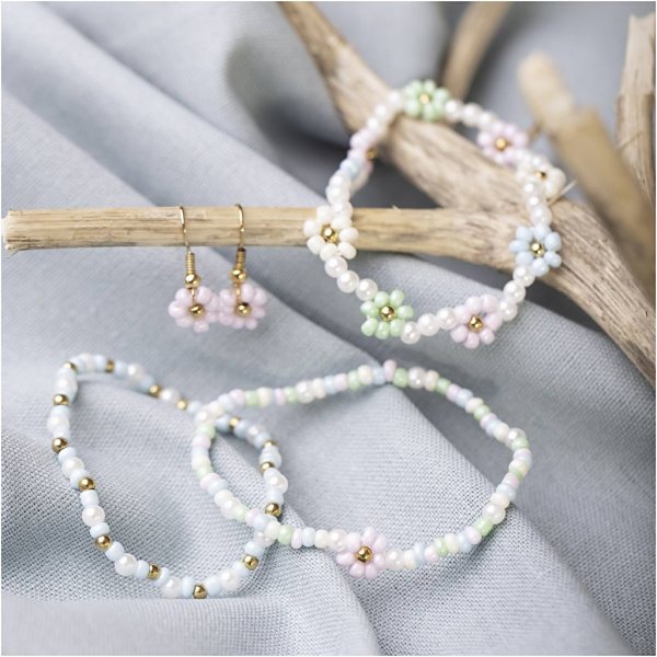 Mini-DIY-Schmuckset - elastisches Armband - Ohrring
