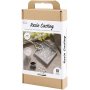 DIY Kit Kunstharzguss, quadratisches Tablett mit Terrazzo