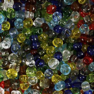Rocailleperlen - Glänzend transparent - 1000 g Rocailleperlen - Glänzend transparent - 1000 g