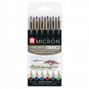 Fineliner Pigma Micron Set - 6 Stifte (Erde 05) Fineliner Pigma Micron Set - 6 Stifte (Erde 05)